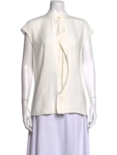 Pre-owned St John Sleeveless Blouse In Neutrals