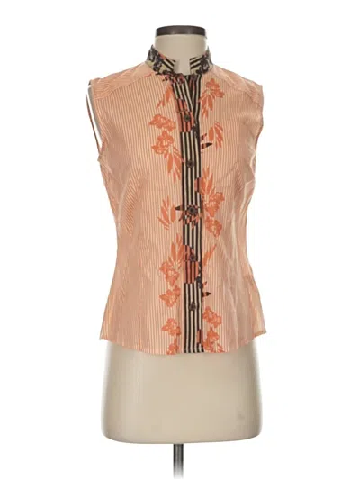 Pre-owned St John Sleeveless Blouse In Orange