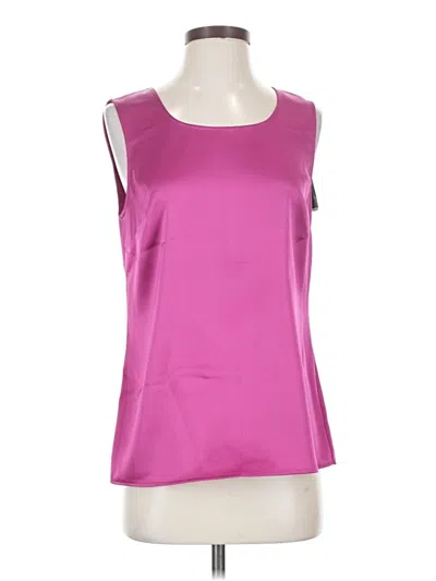 St John Sleeveless Blouse In Purple