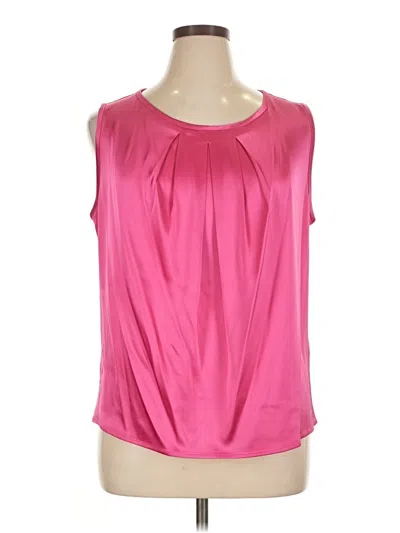 Pre-owned St John Sleeveless Blouse In Pink
