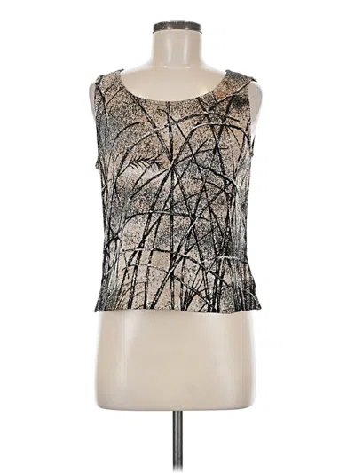 Pre-owned St John Sleeveless Blouse In Silver