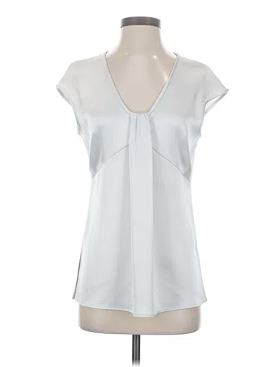 Pre-owned St John Sleeveless Blouse In Silver