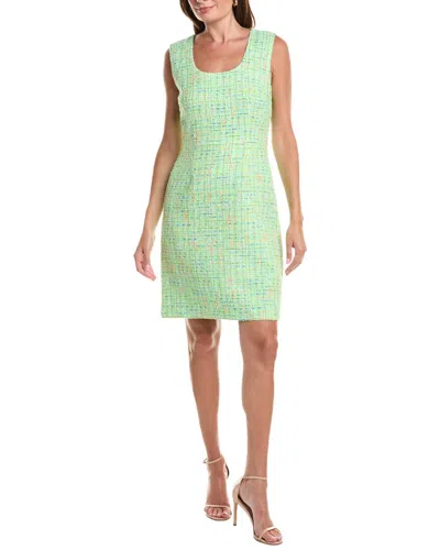 St John St. John Sleeveless Scoop Neck Dress In Green