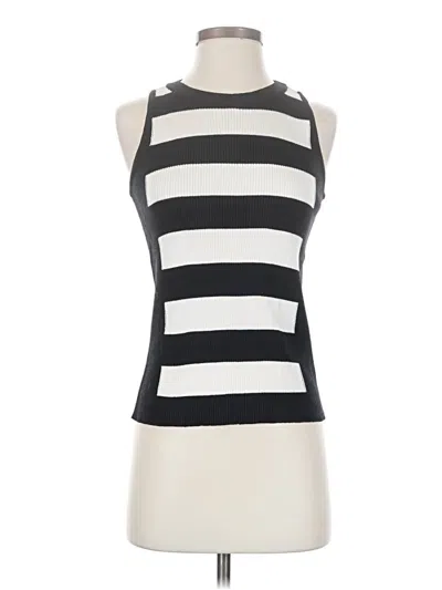 Pre-owned St John Sleeveless Top Black Boatneck Tops