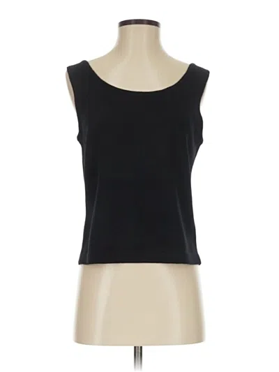 Pre-owned St John Sleeveless Top Black Boatneck Tops