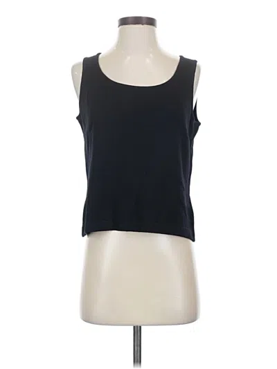 Pre-owned St John Sleeveless Top Black Scoop Neck Tops