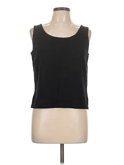 Pre-owned St John Sleeveless Top Black Scoop Neck Tops