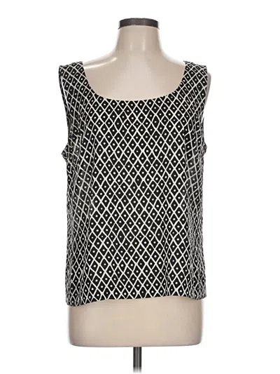 Pre-owned St John Sleeveless Top Black Square Neckline Tops