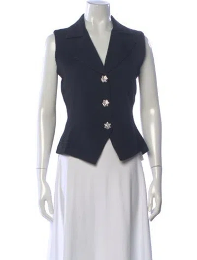 Pre-owned St John Sleeveless Top In Blue