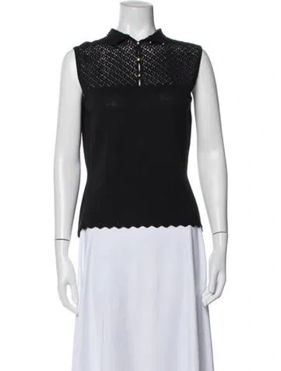 Pre-owned St John Sleeveless Top In Blue