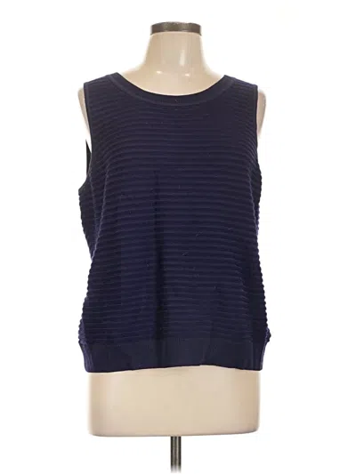 Pre-owned St John Sleeveless Top Blue Boatneck Tops