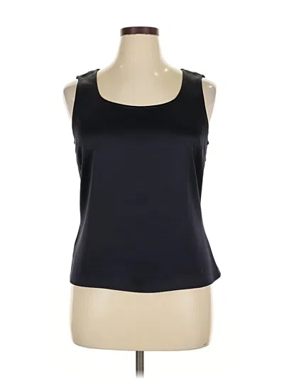 Pre-owned St John Sleeveless Top Blue Scoop Neck Tops