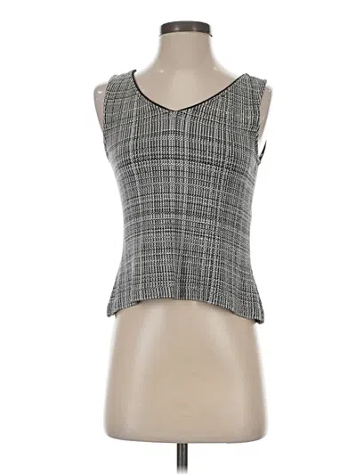 Pre-owned St John Sleeveless Top Gray Square Neckline Tops
