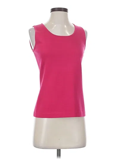 Pre-owned St John Sleeveless Top Pink Scoop Neck Tops
