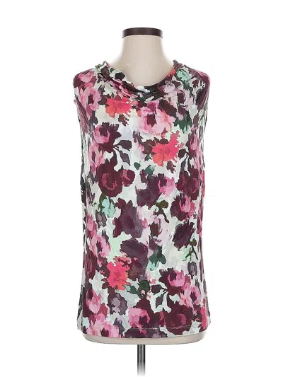 Pre-owned St John Sleeveless Top Purple Scoop Neck Tops