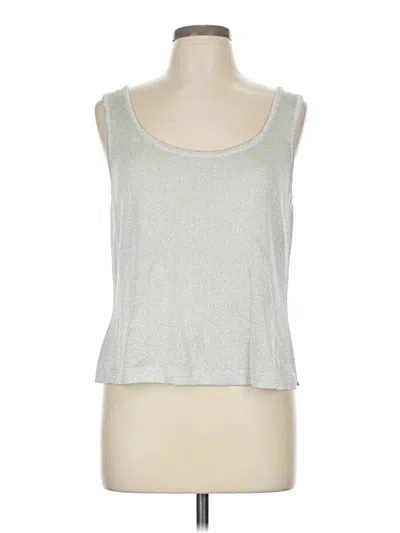 Pre-owned St John Sleeveless Top Silver Scoop Neck Tops