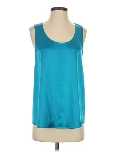 Pre-owned St John Sleeveless Top Teal Scoop Neck Tops