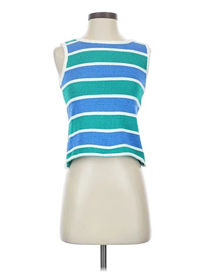 Pre-owned St John Sleeveless T-shirt In Blue