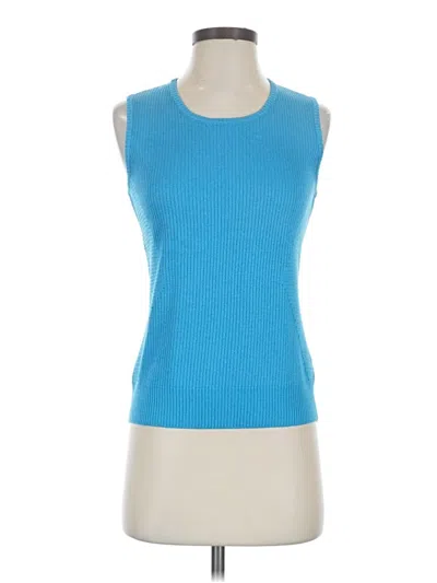 Pre-owned St John Sleeveless T-shirt In Blue