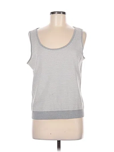 Pre-owned St John Sleeveless T-shirt In Gray