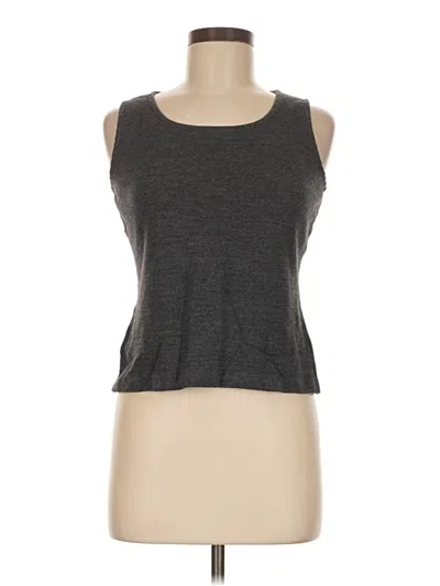 Pre-owned St John Sleeveless T-shirt In Gray