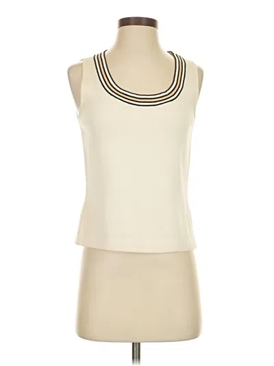 Pre-owned St John Sleeveless T-shirt In Ivory