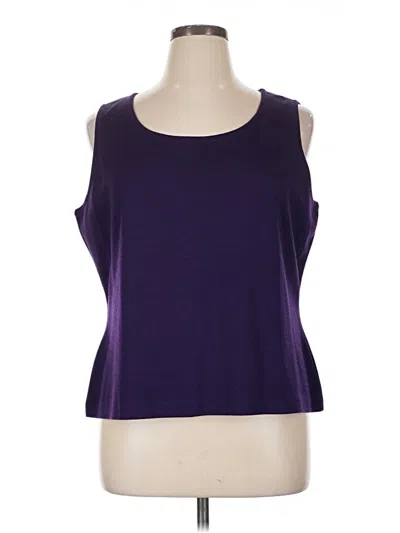 Pre-owned St John Sleeveless T-shirt In Purple