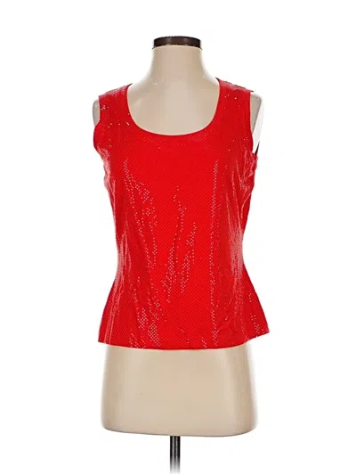 Pre-owned St John Sleeveless T-shirt In Red