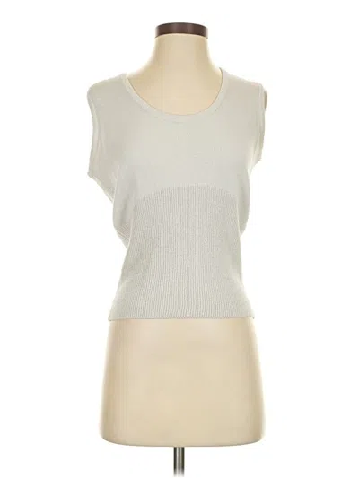 Pre-owned St John Sleeveless T-shirt In White