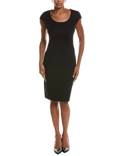 St John St. John Slim Fit Midi Dress In Black