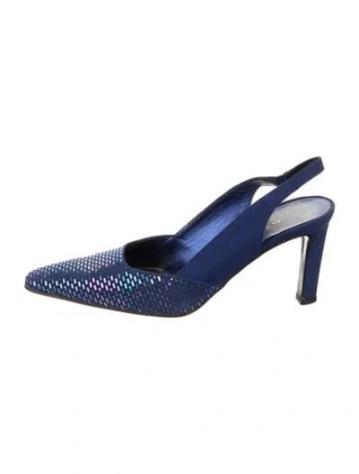 Pre-owned St John Slingback Pumps In Blue