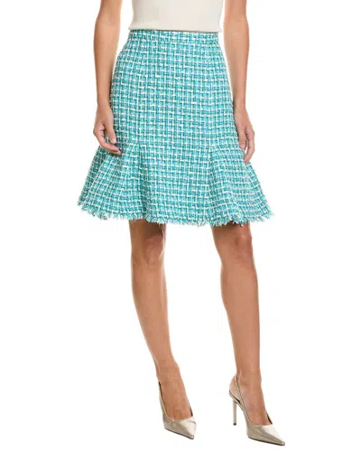 St John St. John Soft Godet Hem Skirt In Blue