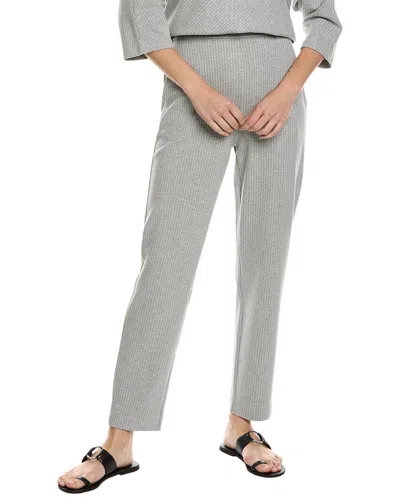 St John St. John Soft Pinstripe Pant In Grey