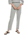 St John Soft Pinstripe Pant In Grey