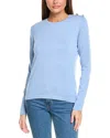 St John St. John Solid Jersey Knit Sweater In Blue