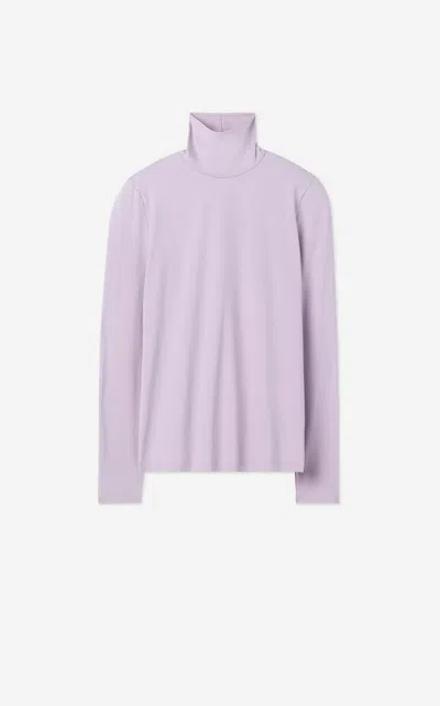 St John Solid Nuda Turtleneck In Purple