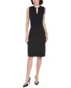 St John St. John Solid Stretch Knit Mini Dress In Blue