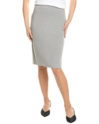 St John St. John Solid Stretch Knit Pencil Skirt In Gray