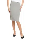 St John St. John Solid Stretch Knit Pencil Skirt In Gray