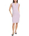 St John St. John Solid Stretch Knit Shift Dress In Purple