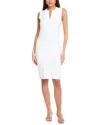 St John St. John Solid Stretch Knit Sweaterdress In White