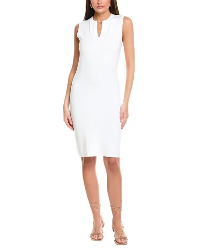 ST JOHN SOLID STRETCH KNIT SWEATERDRESS