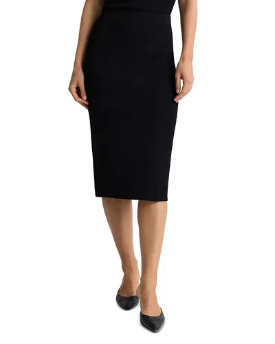 St John Sophia Fit Venezia Knit Skirt In Black