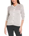 St John St. John Sparkle Crochet Cardigan In Purple
