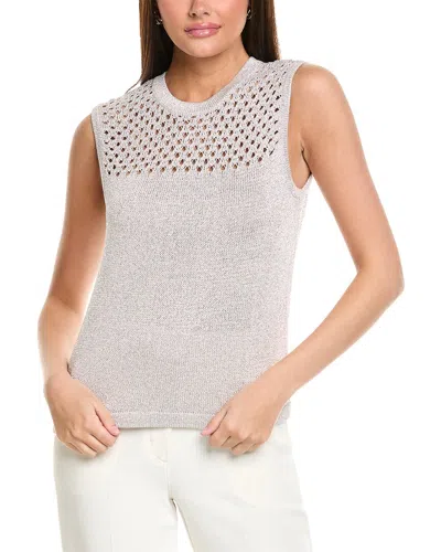 St John St. John Sparkle Crochet Sweater In Purple