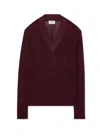 St John St. John Collection Sparkle Honeycomb Knit Sweater In Garnet