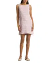 St John St. John Collection Metallic Tweed Shift Dress In Camellia/rose Lurex Multi