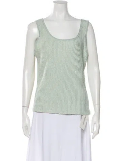 Pre-owned St John Square Neckline Sleeveless Top W/ Tags In Pink