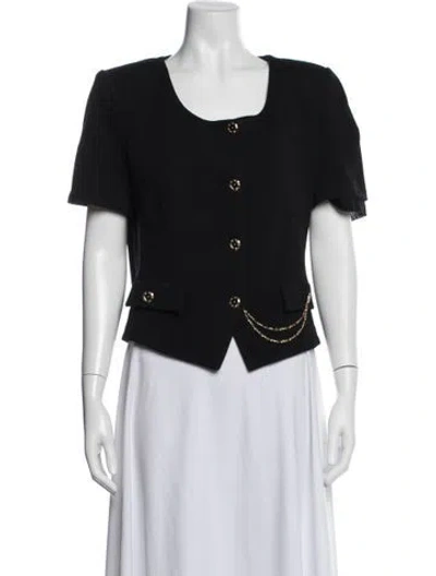 Pre-owned St John Square Neckline Sweater In Multi