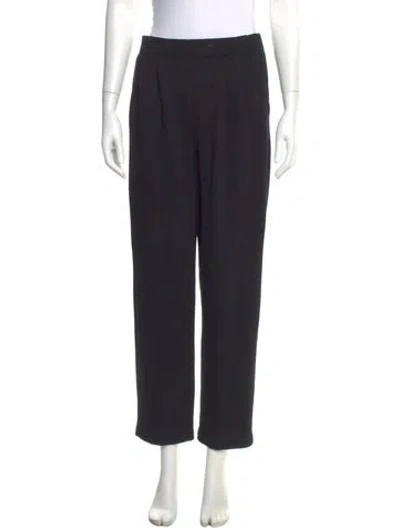 Pre-owned St John Straight Leg Pants In Black